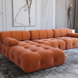 lshape sofa, sofa, orange sofa, ltype sofa